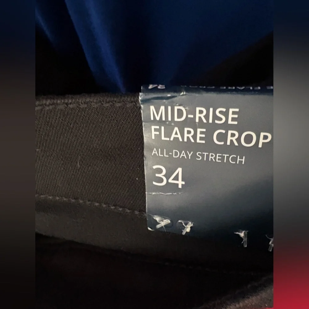 J‎ Crew Mid-rise flare crop Pants